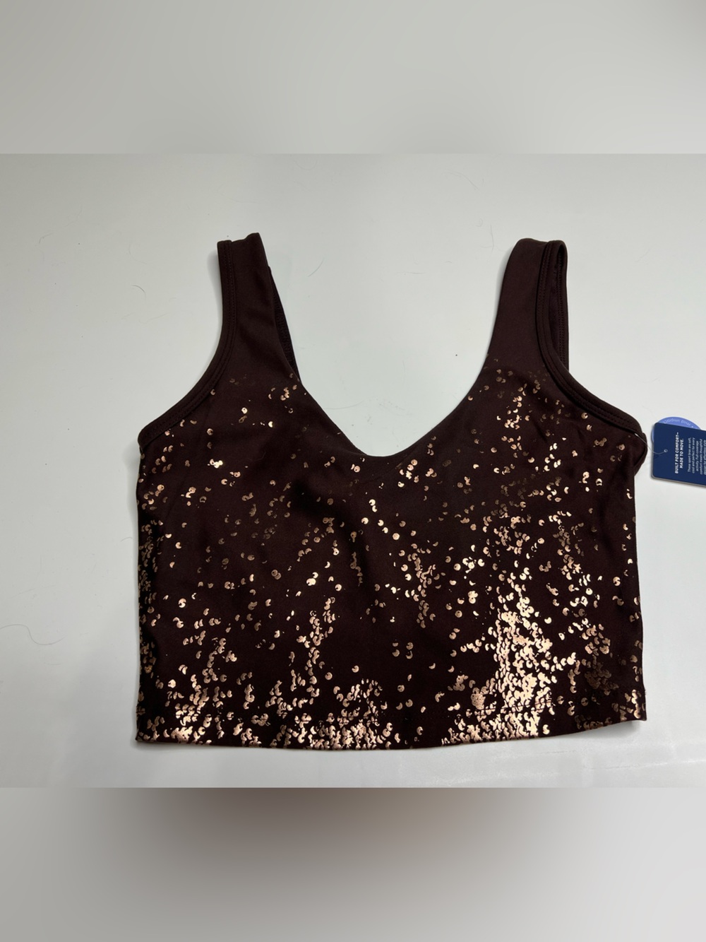 NWT Marika Brown and Rose Gold Athletic Crop small